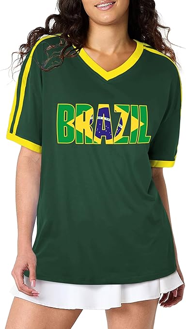 Green Brazil football jersey for women